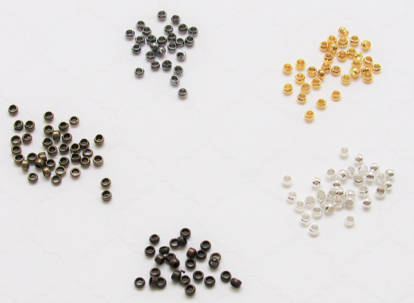 2mm crimp beads, Silver, Gold, Antique Brass, Copper, Gunmetal Crimp Bead, Crimp Bead, Crimp Bead Supply, Crimp Barrel Bead, Beading Supply