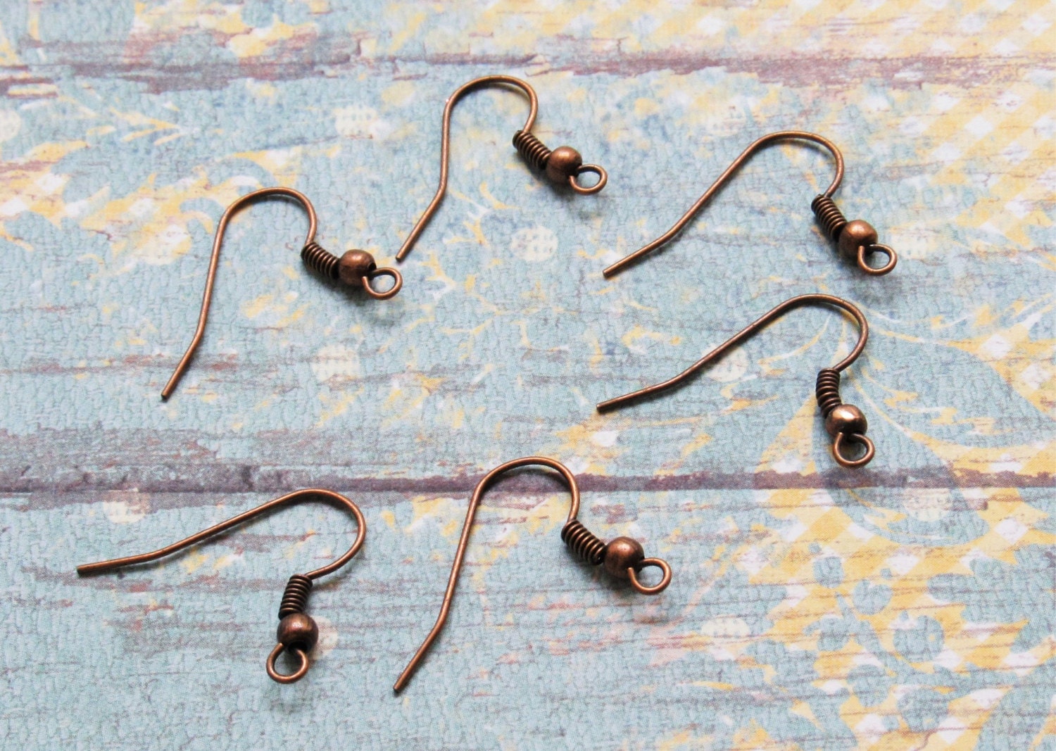 10 PairAntique Copper Earring Hooks And Ear Nuts, Earring Wires