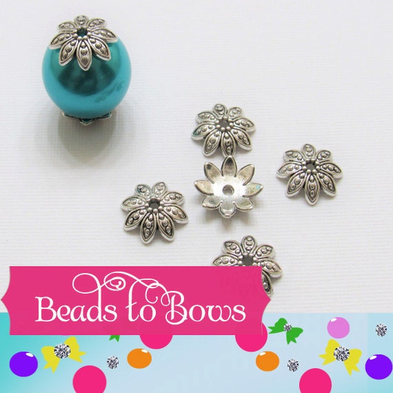 15mm Antique Silver Bead Cap, Tibetan Style Bead Cap, Flower Look Bead Cap, Beading Supply, Jewelry Supply, Also Available In Antique Gold