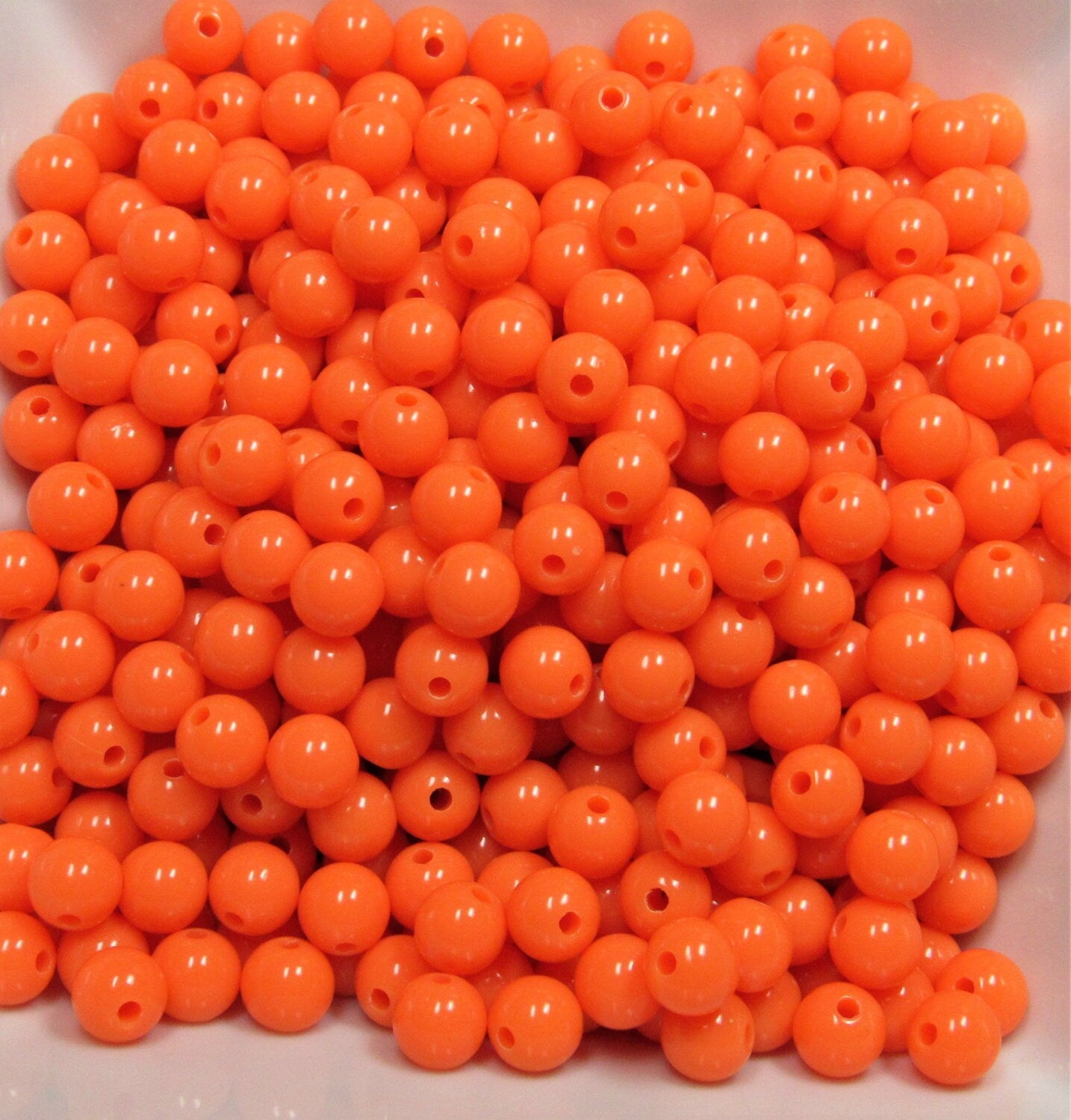 8mm Orange Bubblegum Beads, Gumball Beads, Gum Ball Beads, Round Beads, Acrylic Beads, Bubble Gum Bead, Bubblegum Bead, Chunky Supply Bead