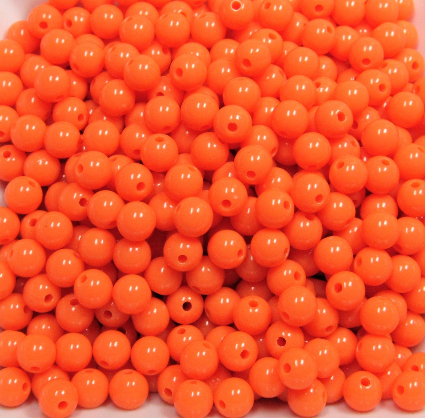 8mm Orange Bubblegum Beads, Gumball Beads, Gum Ball Beads, Round Beads, Acrylic Beads, Bubble Gum Bead, Bubblegum Bead, Chunky Supply Bead