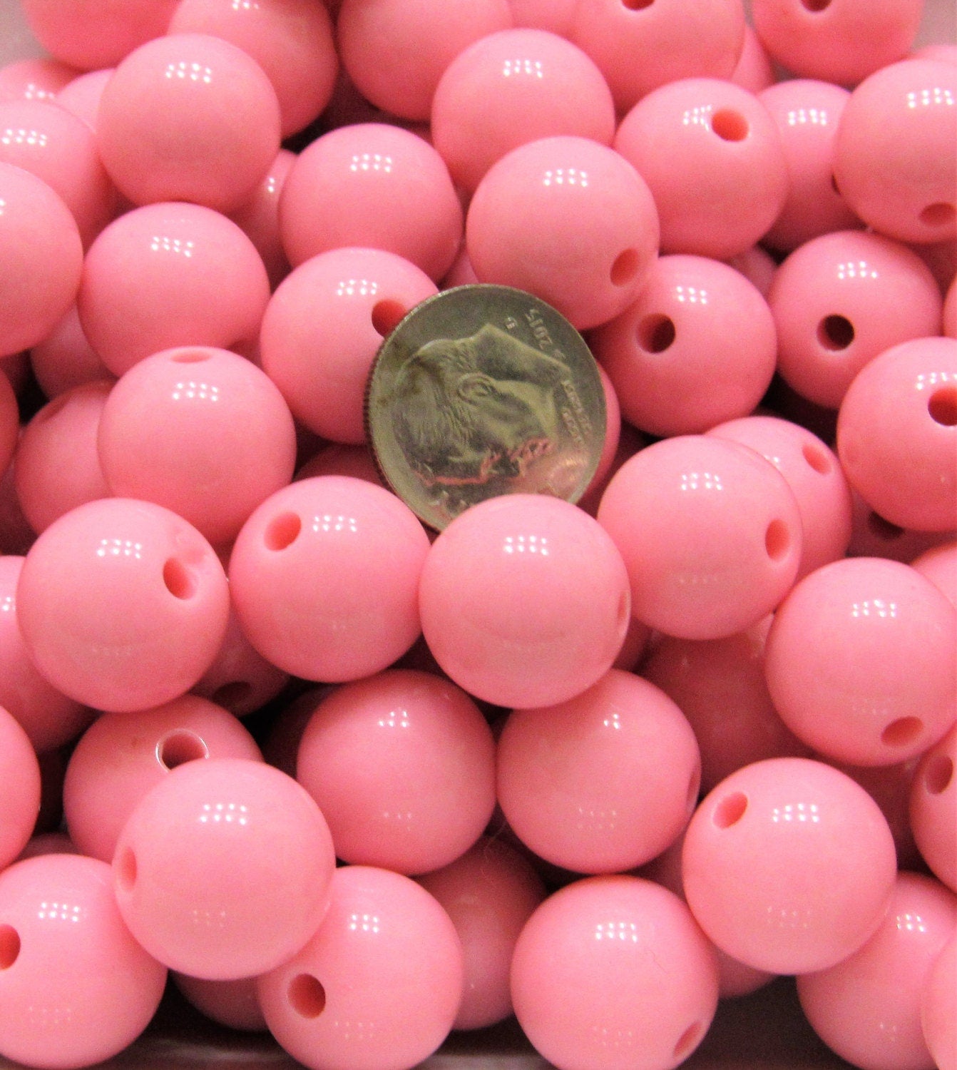 NEW 14mm Pink  Bubblegum Beads, Chunky Bright Colored Beads, Chunky Necklace Supply Bead, Gumball Bead, DIY Bead Supply, Bubblegum Beads