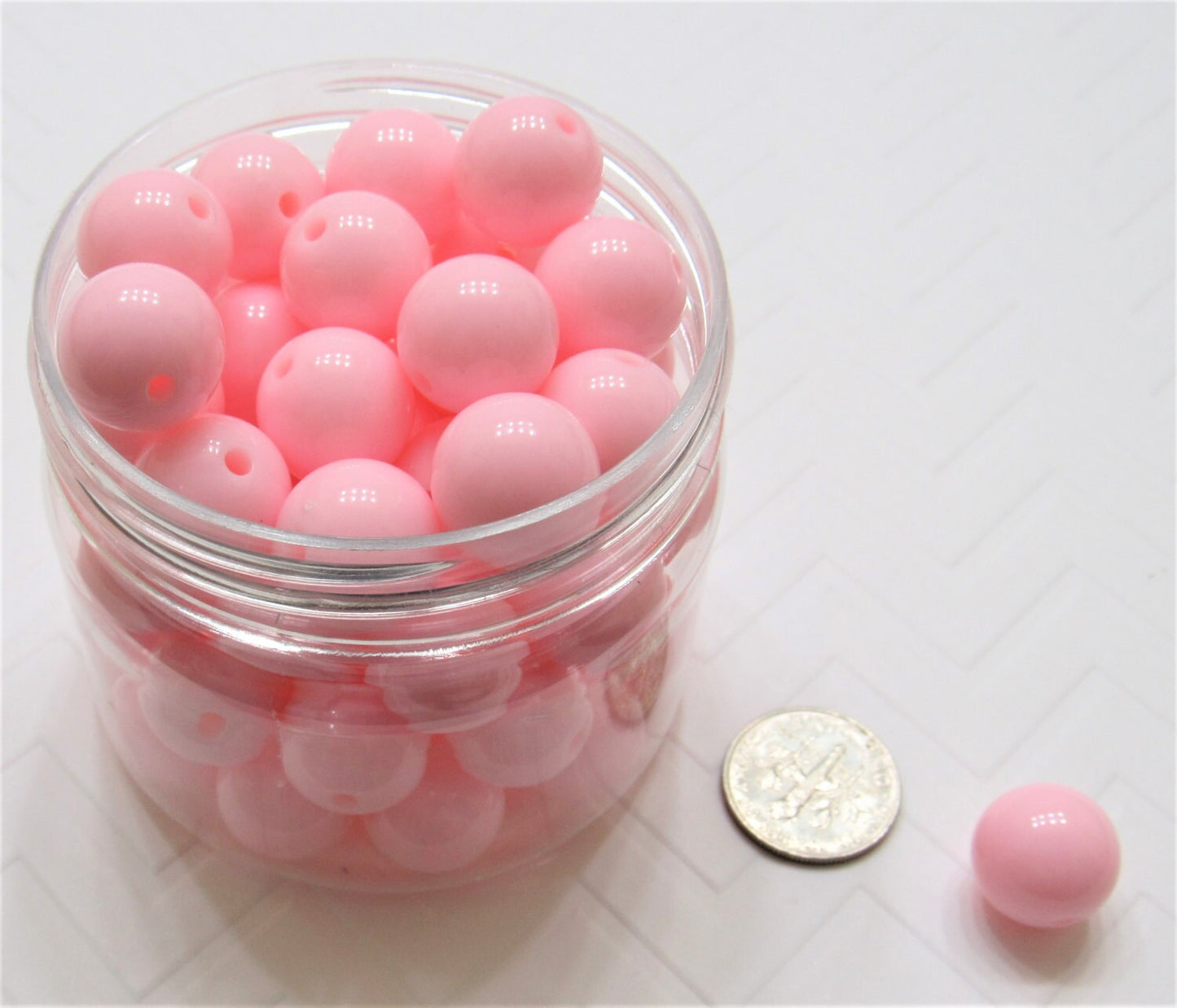 NEW 14mm Light Pink Bubblegum Bead, Chunky Bright Colored Bead, Chunky Necklace Supply Bead, Gumball Bead, DIY Bead Supply, Bubblegum Beads