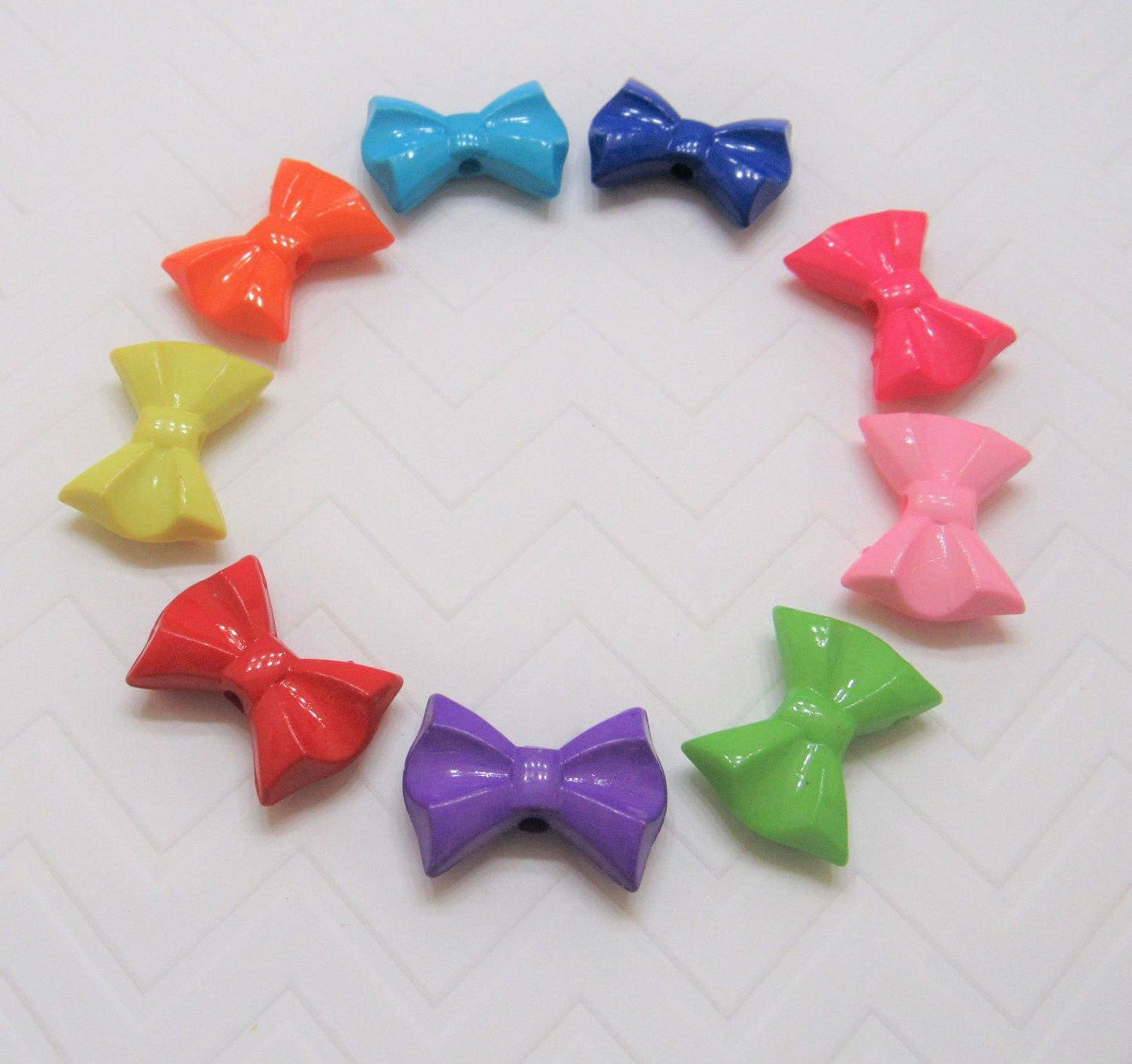 10 for .99 Chunky Bows, 26mm Bubblegum Bows Beads, Chunky Bow Bead, Bubble Gum Bow Beads, Chunky Necklace Supply Beads, Bubblegum Bows