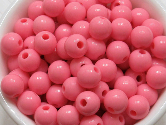 50 Pink 12mm Bubblegum Beads, Chunky Gumball  Beads, Chunky Necklace Supply Bead, Gumball Beads, Chunky Necklace Beads