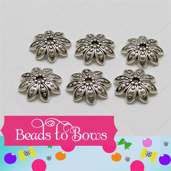 15mm Antique Silver Bead Cap, Tibetan Style Bead Cap, Flower Look Bead Cap, Beading Supply, Jewelry Supply, Also Available In Antique Gold