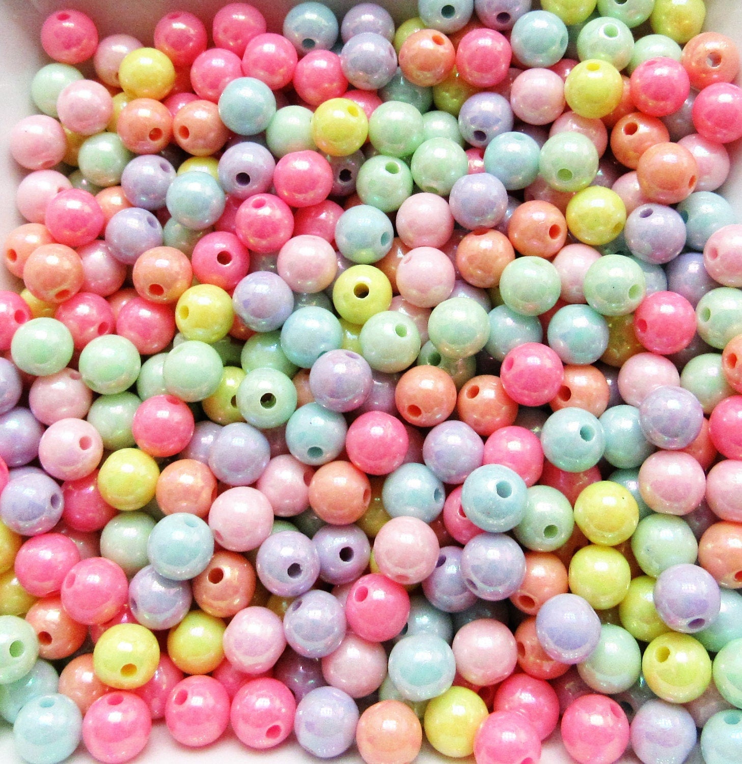 6mm AB Bubblegum Beads, Chunky Bubblegum Beads, Acrylic Beads, Fairy Kawaii Bead, Chunky Bubblegum Bead, Chunky Bead