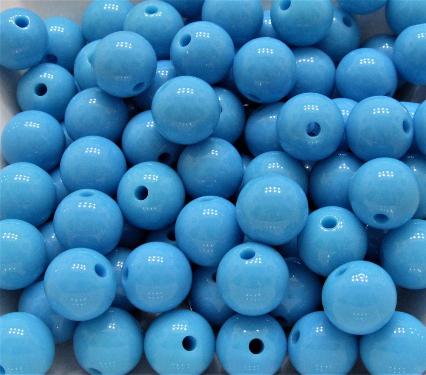 14mm Turquoise Bubblegum Beads, Chunky Bright Colored Beads, Chunky Necklace Supply Bead, Gumball Bead, DIY Bead Supply, Bubblegum Beads