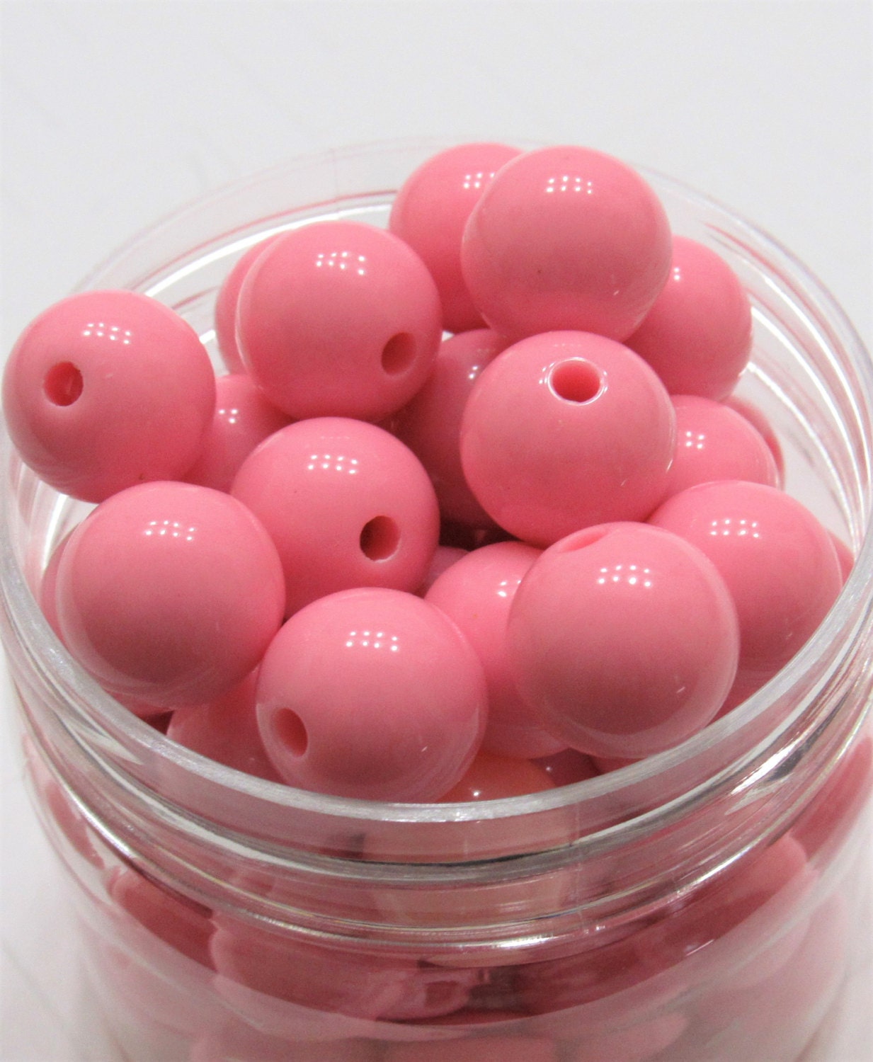 NEW 14mm Pink  Bubblegum Beads, Chunky Bright Colored Beads, Chunky Necklace Supply Bead, Gumball Bead, DIY Bead Supply, Bubblegum Beads