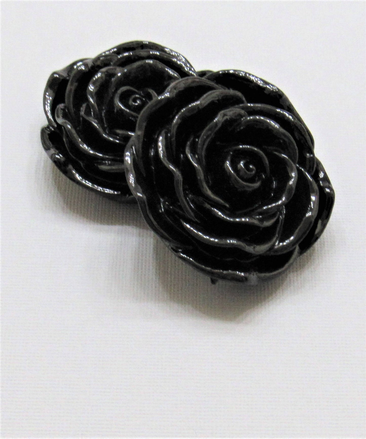 45mm Black Chunky Rose Bead, Focal Bead, Bubblegum Rose Bead, Chunky Rose Beads, Chunky Rose Beads, Bubblegum Beads, Flower Beads