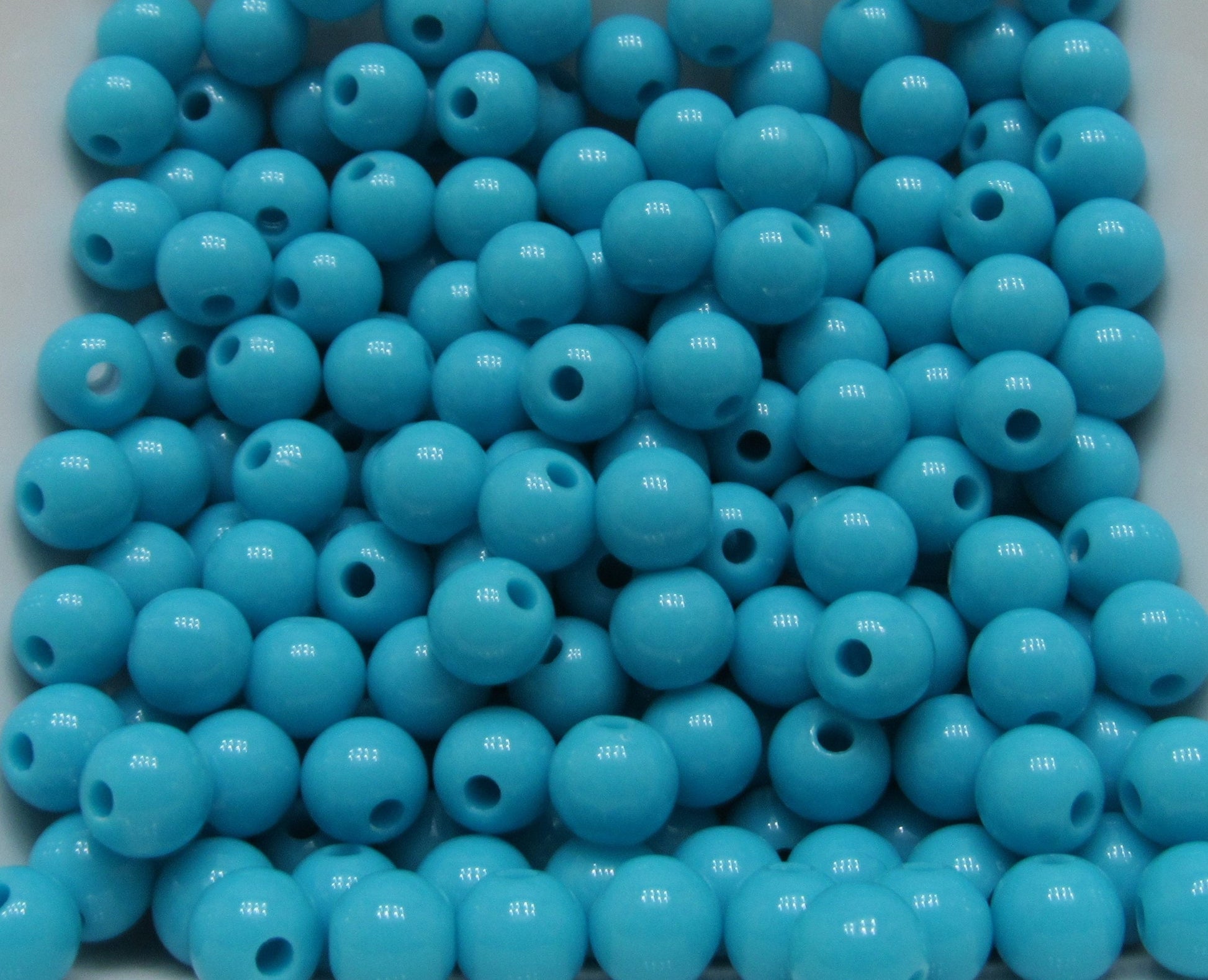 10mm Turquoise Bubblegum Beads, Round Bubblegum Beads, Chunky Acrylic Beads, Gumball Bead, Fairy Kei Beads, Chunky Necklace Supply Bead