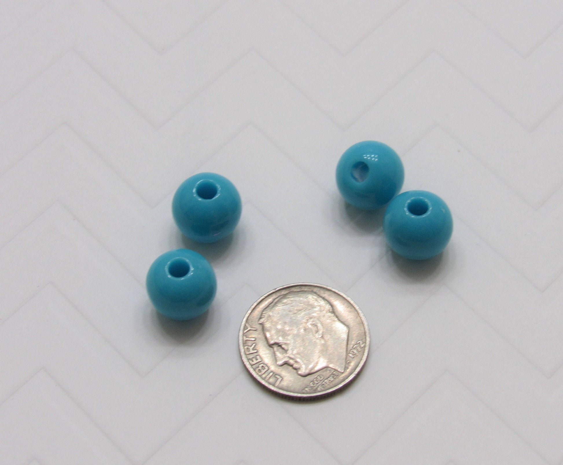 10mm Turquoise Bubblegum Beads, Round Bubblegum Beads, Chunky Acrylic Beads, Gumball Bead, Fairy Kei Beads, Chunky Necklace Supply Bead