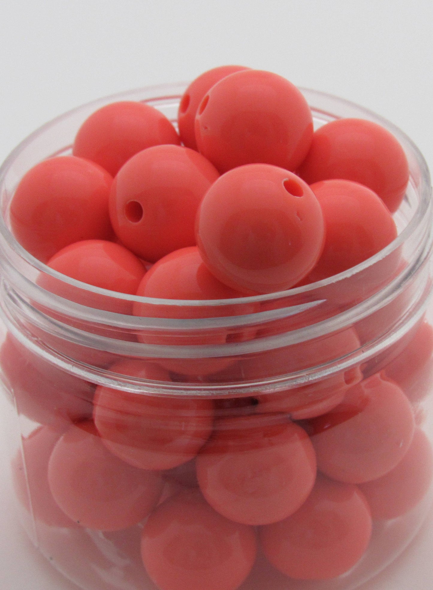 10 Coral 16mm Bubblegum Beads 2.00 Chunky Solid Beads, Bubblegum Bead Supply,  Acrylic Bubblegum Beads, Chunky Bead Supply, Gum Ball  Bead