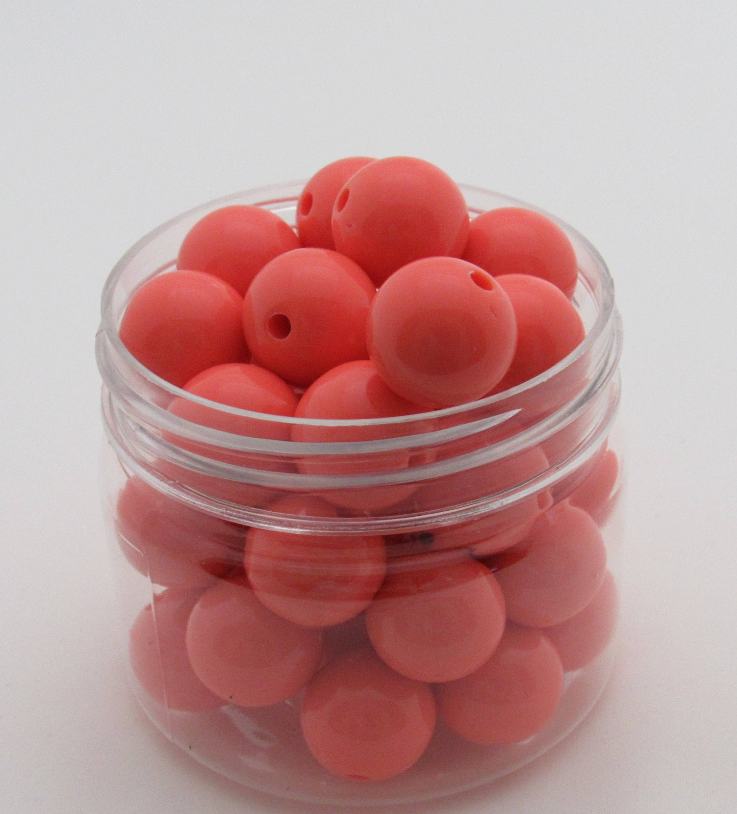 10 Coral 16mm Bubblegum Beads 2.00 Chunky Solid Beads, Bubblegum Bead Supply,  Acrylic Bubblegum Beads, Chunky Bead Supply, Gum Ball  Bead