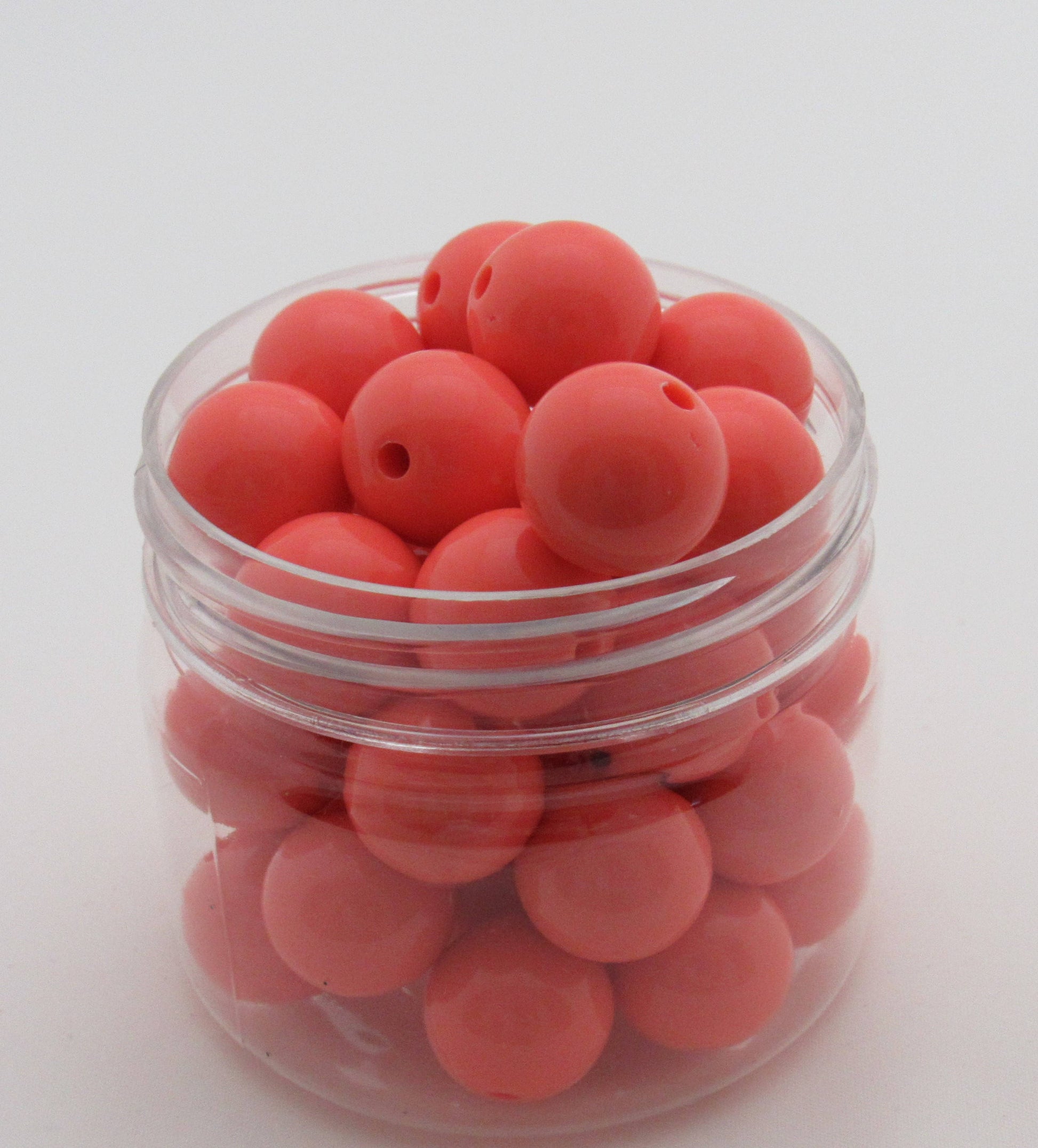 10 Coral 16mm Bubblegum Beads 2.00 Chunky Solid Beads, Bubblegum Bead Supply,  Acrylic Bubblegum Beads, Chunky Bead Supply, Gum Ball  Bead