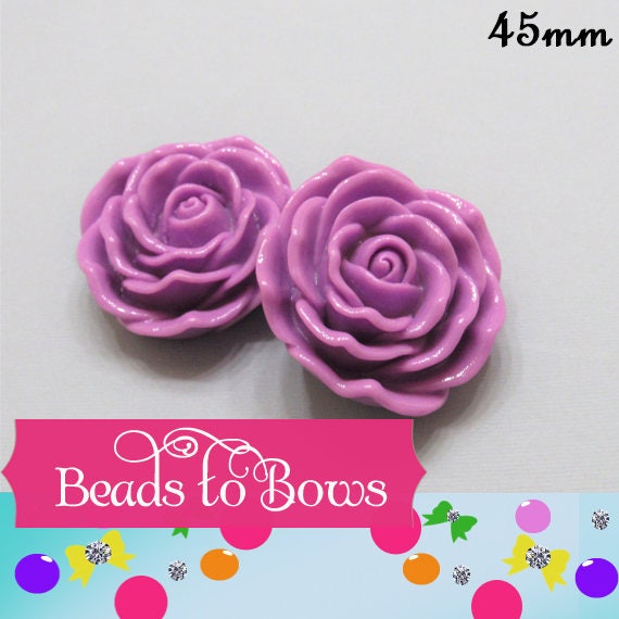 45mm Lavender Chunky Rose Beads, Focal Beads, Bubblegum Beads, Chunky Rose Necklace Beads, Chunky Rose Beads, Bubblegum Beads, Flower Beads