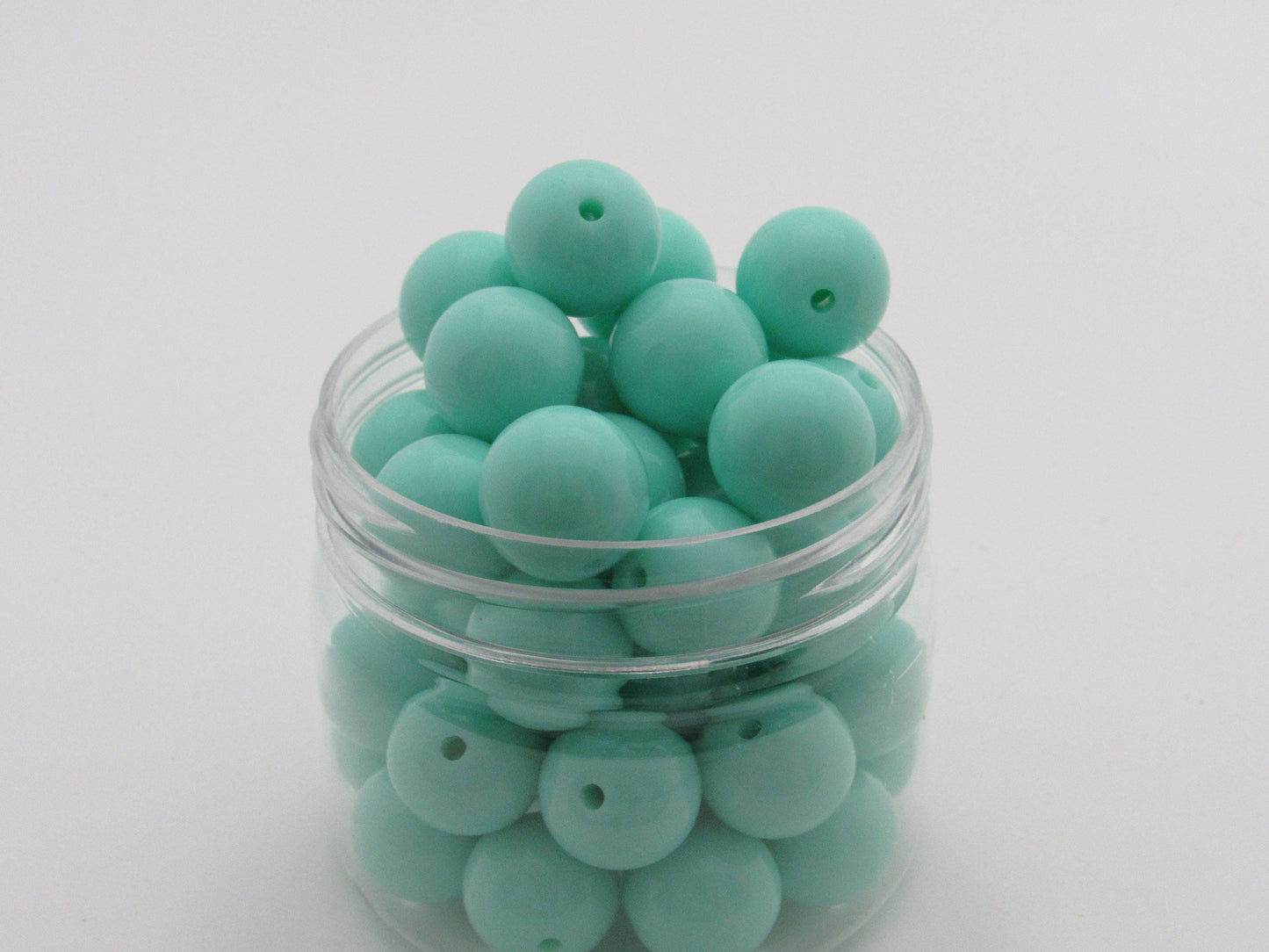 16mm Aqua Bubblegum Beads, Chunky Bubblegum Beads, Chunky Gumball Beads, Fairy Kei Beads, Chunky Necklace Supply, Round Acrylic Bead