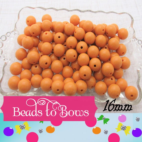 16mm Mustard Bubblegum Beads, Chunky Bubblegum Beads, Chunky Gumball Beads, Fairy Kei Beads, Chunky Necklace Supply, Round Acrylic Bead