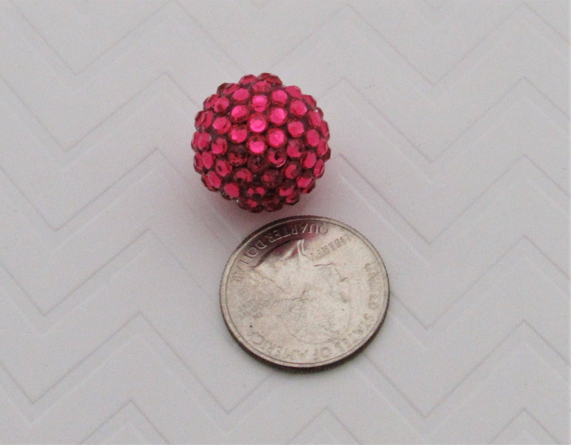 20mm Rose Pink Rhinestone Beads, Chunky Bubblegum Beads,  Beading Supply, Rhinestone Beads, Gumball Rhinestone Beads, Jewelry Supply  Bead