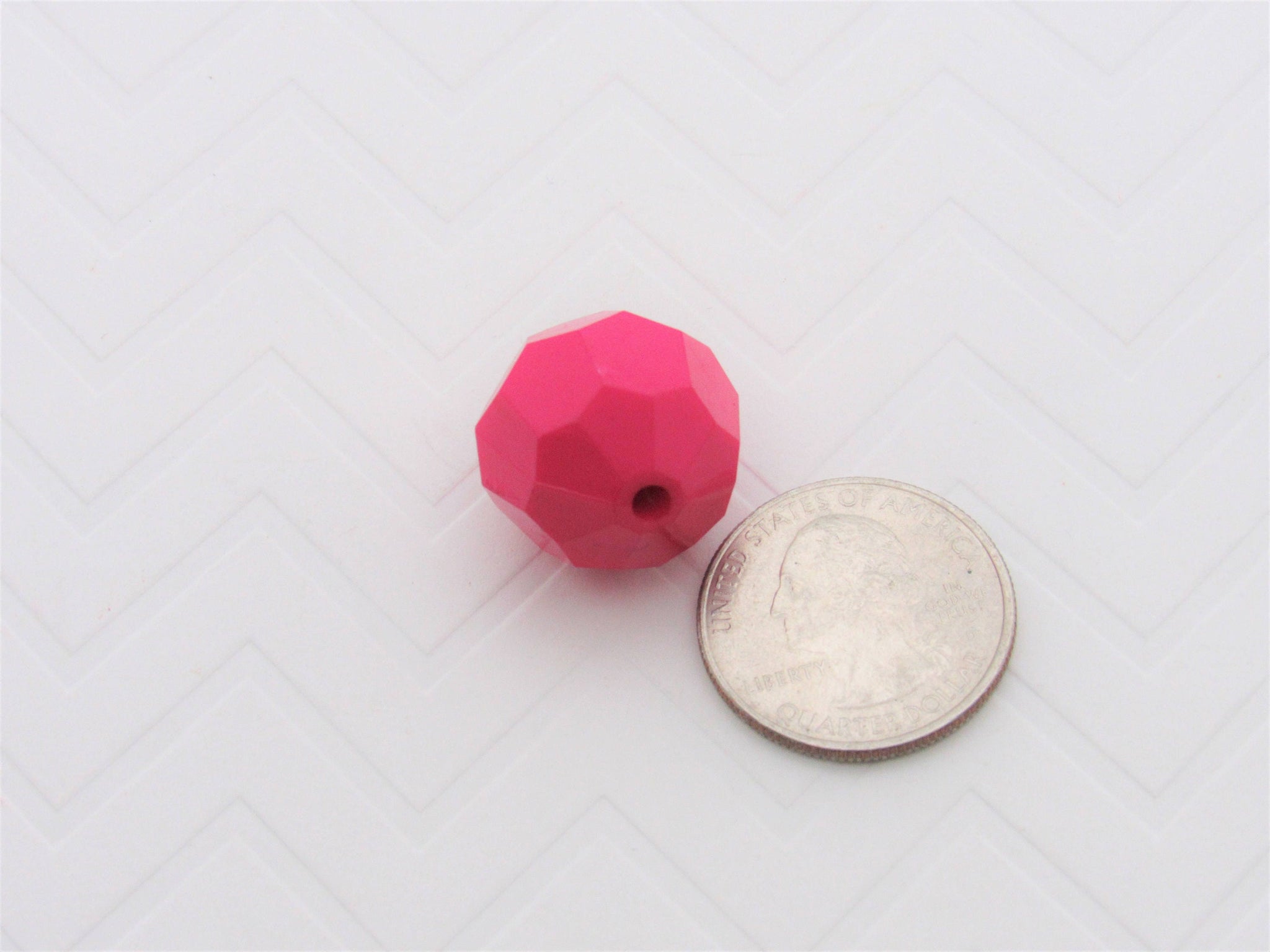 20MM Bubblegum Pink Solid Chunky Bubblegum Beads, Acrylic Gumball