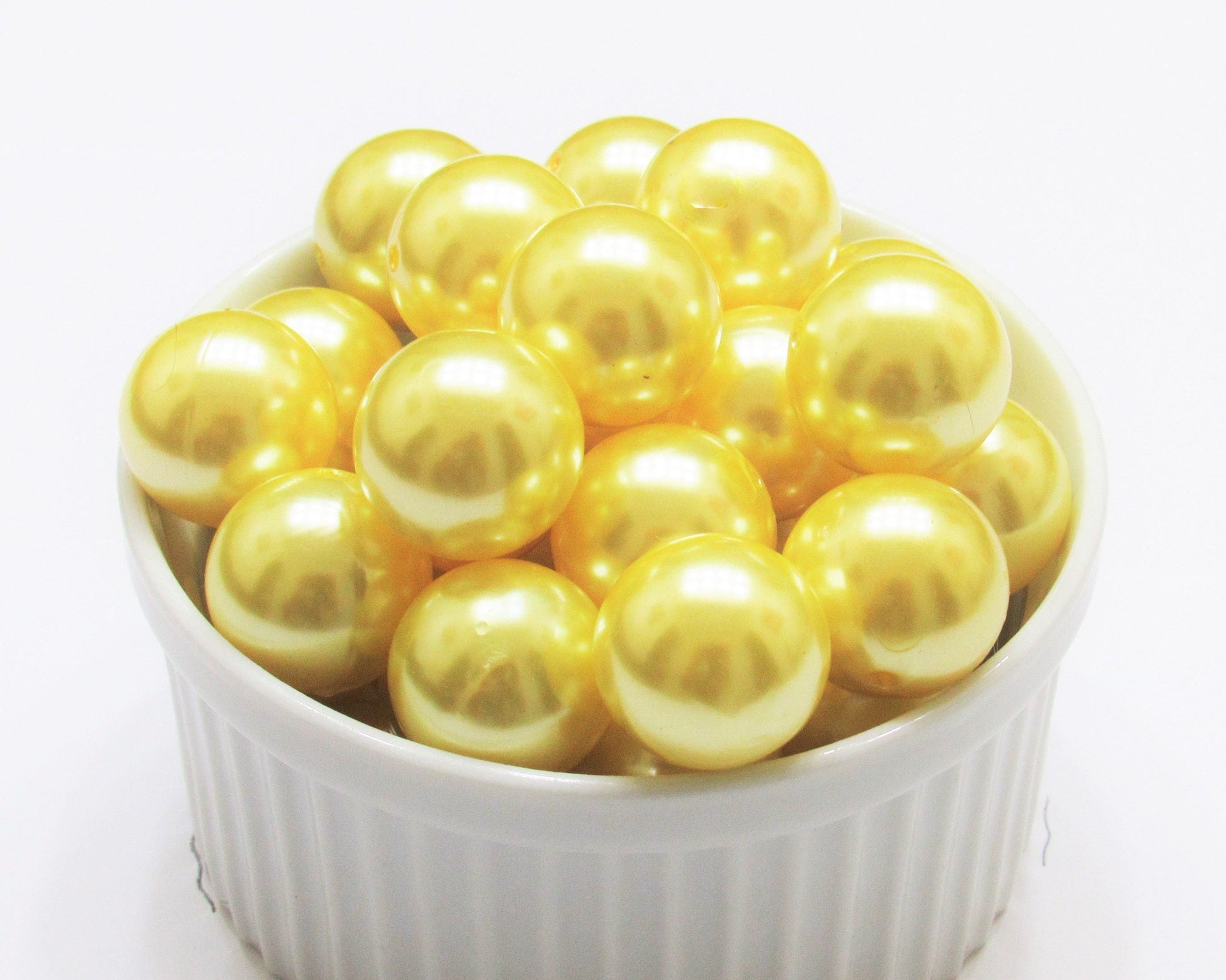 20mm Yellow Bubblegum Pearl Beads, Gumball Beads, Chunky Beads,  Acrylic Beads, Bubblegum Pearl Beads, Chunky Necklace Supply Beads