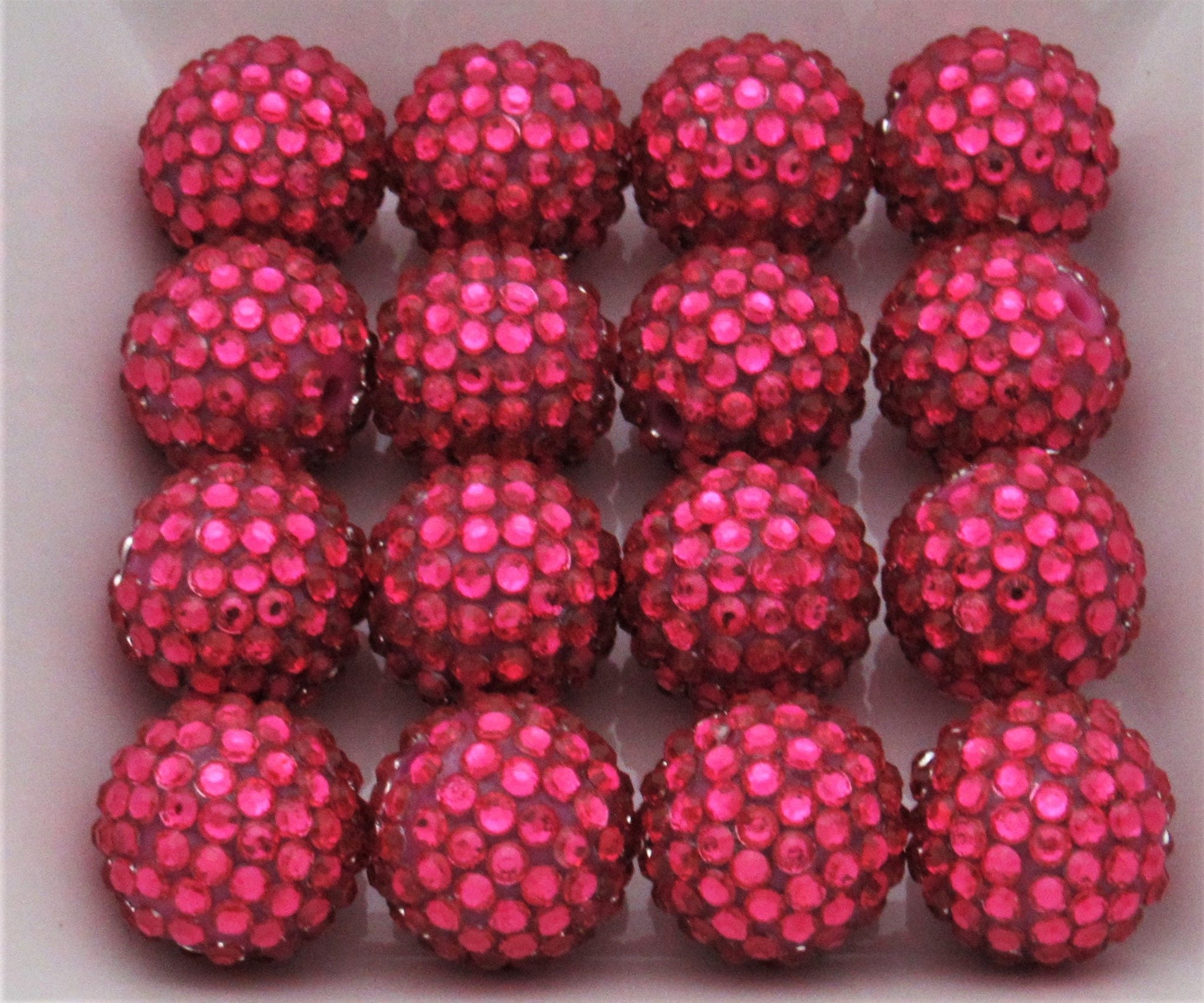 20mm Rose Pink Rhinestone Beads, Chunky Bubblegum Beads,  Beading Supply, Rhinestone Beads, Gumball Rhinestone Beads, Jewelry Supply  Bead