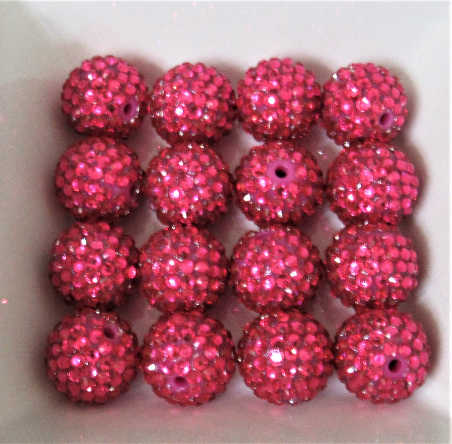 20mm Rose Pink Rhinestone Beads, Chunky Bubblegum Beads,  Beading Supply, Rhinestone Beads, Gumball Rhinestone Beads, Jewelry Supply  Bead