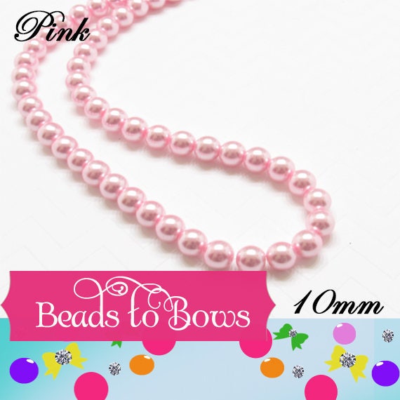 10mm Glass Pink Bubblegum Pearls, Chunky Bubblegum Pearls, Chunky Pearls, Gumball Bead, Chunky Bead Supply, Jewelry Supply