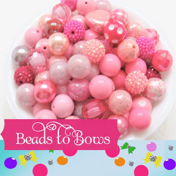 10 for .99 Chunky Bows, 26mm Bubblegum Bows Beads, Chunky Bow Bead, Bu –  Beadstobows