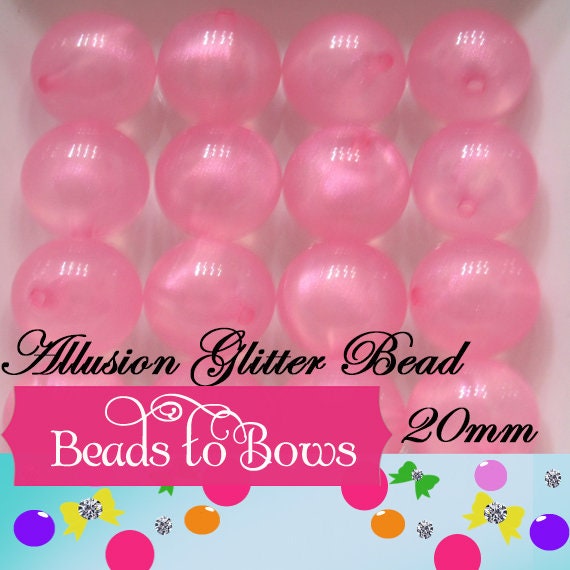 20mm Pink Allusion Glitter Bubblegum Beads, Chunky Beads, Bubblegum Glitter Beads, Chunky Beads,  Chunky Bead Supply, Pink Bead