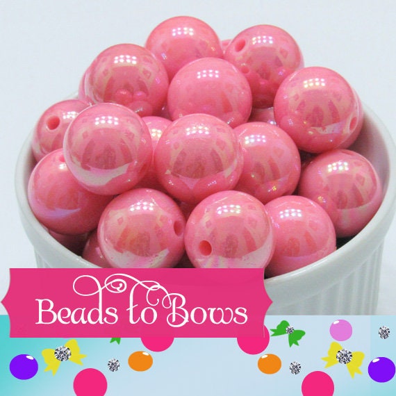 10 Ct. 20mm AB Bubblegum Bead, Chunky Acrylic Gumball Bead, Chunky Gumball Bead, Chunky Bead Supply, Bubblegum Supply Bead