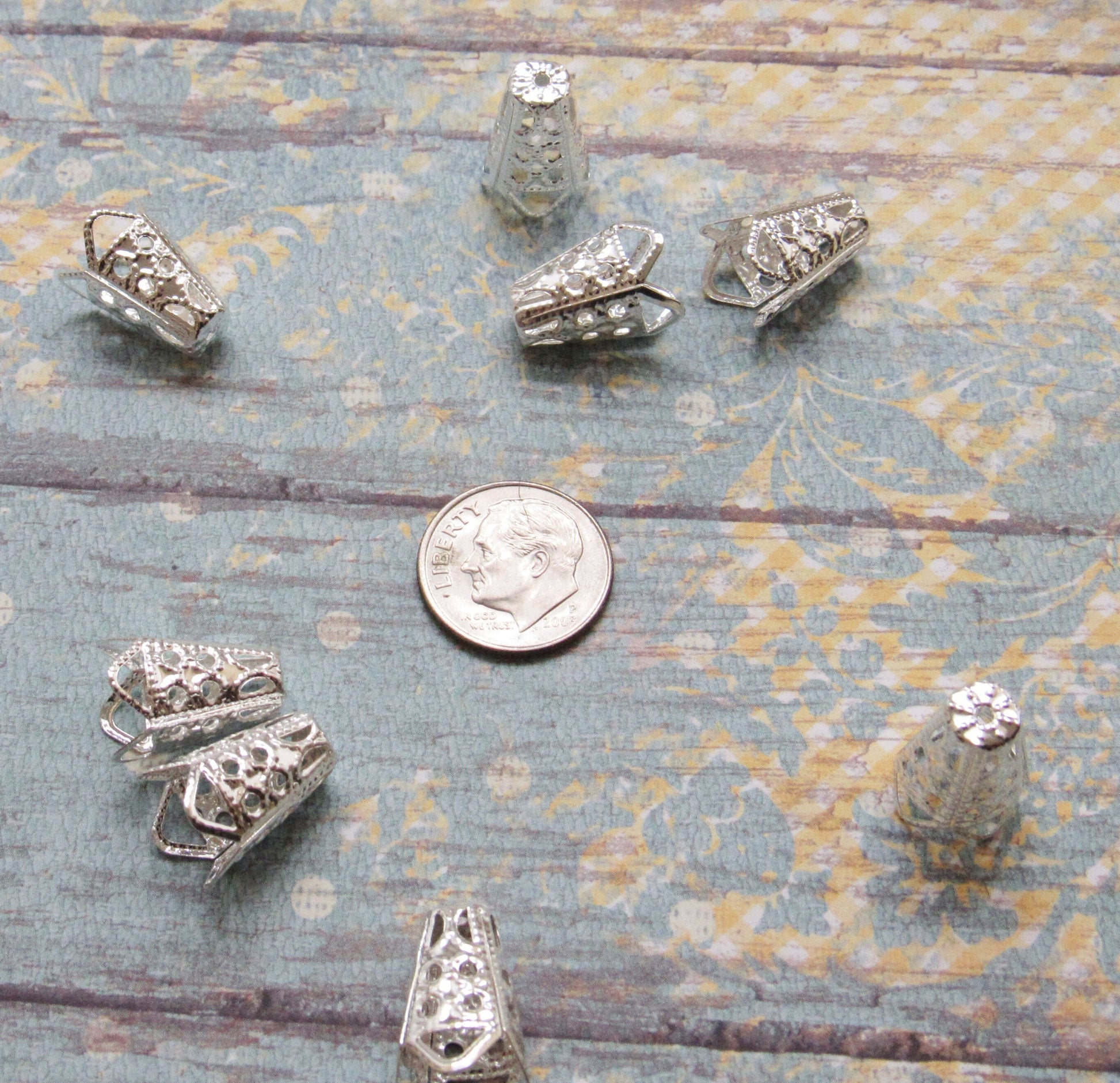 20 Gold Tone Filigree Bead Cap, Tassle Making Caps 16X10mm, Jewelry Findings, Tassel Earing Supplies, Beading Supply, Jewelry Supply