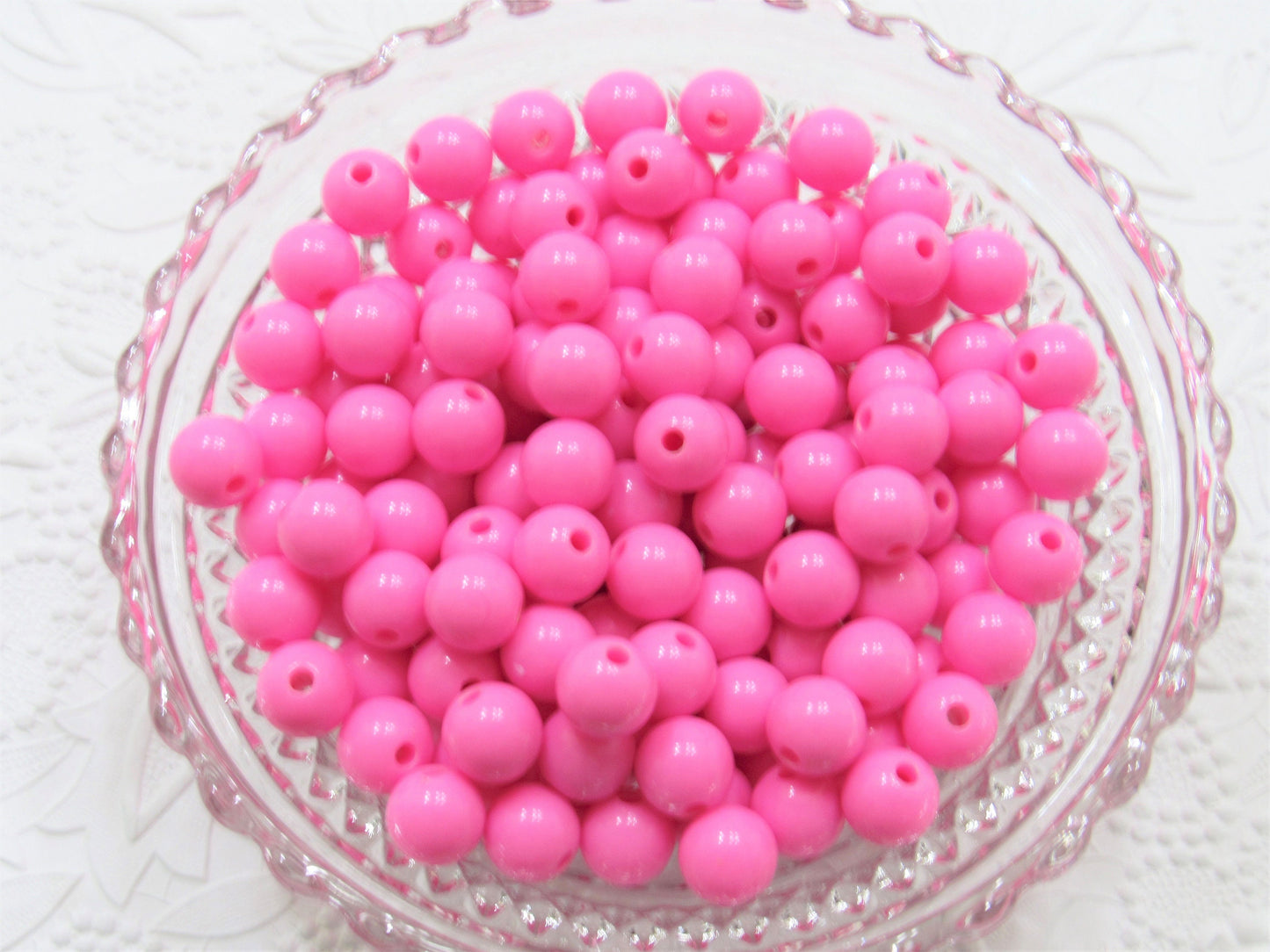 Hot Pink 10mm Bubblegum Beads, Chunky Gumball Beads, Round Solid Acrylic Beads, Chunky Bubblegum Beads, Chunky Necklace Supply Beads,