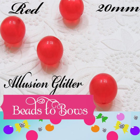 NEW 20mm Red Allusion Glitter Bubblegum Beads, Chunky Beads, Bubblegum Glitter Beads, Chunky Beads,  Chunky Bead Supply, Glitter Bead