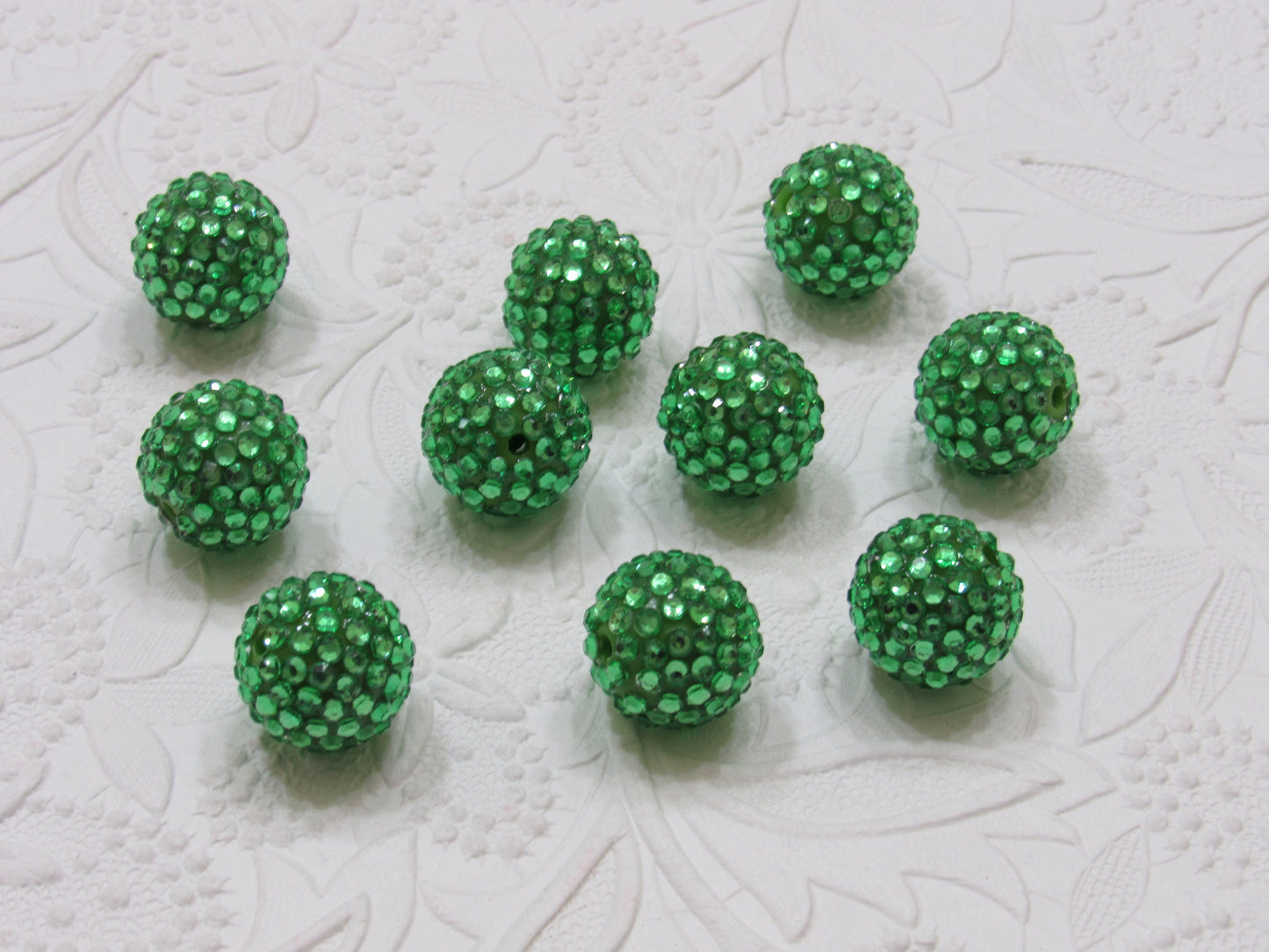 New 20mm Green Rhinestone Bubblegum Beads, Chunky Bubblegum Rhinestone Bead, Chunky  Beads, DIY Chunky Necklace Beads, Jewelry Supply