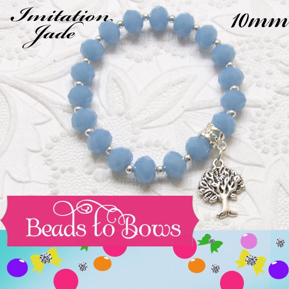 10mm Light Blue Imitation Jade Style Beads, Beautiful Faceted Glass Rondelle Beads, 10x7mm, Hole 1mm, Imitation Jade Bracelet Beads