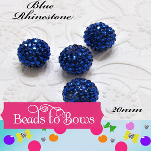20mm Royal Blue Rhinestone Beads, Chunky Rhinestone Blue Beads, Chunky  Resin Rhinestone Beads, Gumball Beads, Chunky Necklace Supply Beads