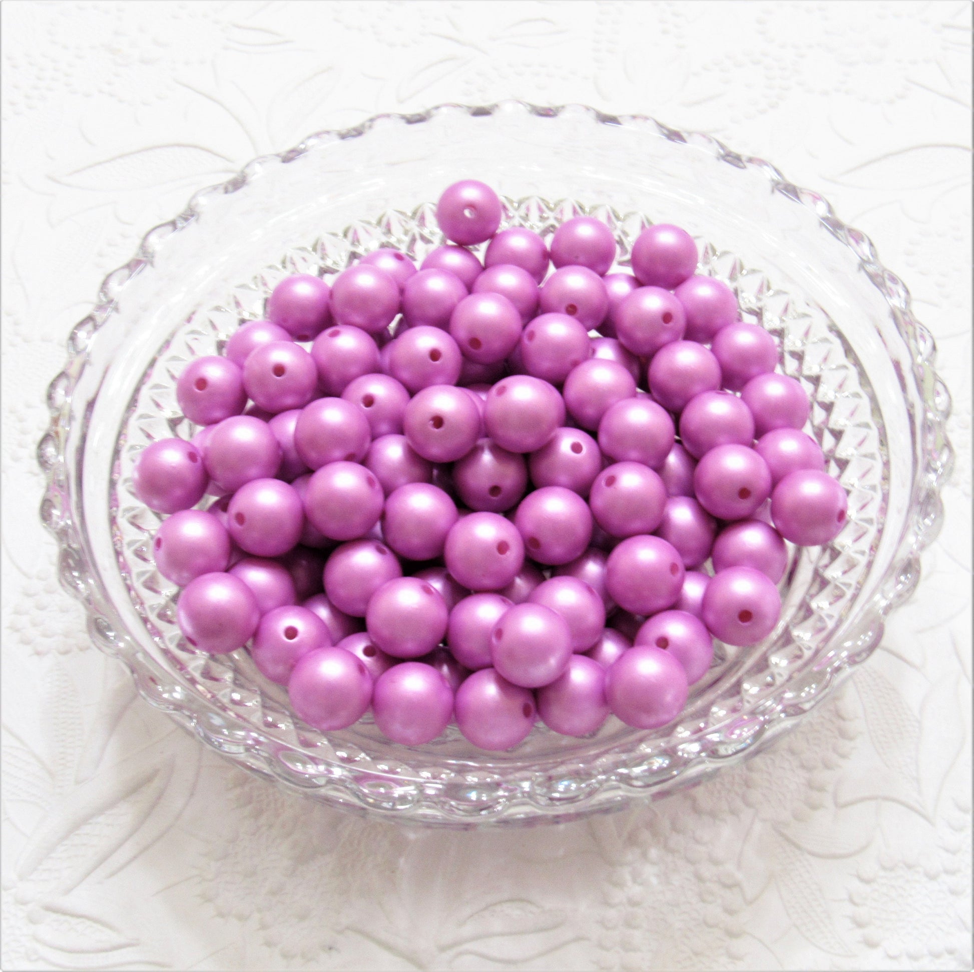 10 or 12mm Matte Lilac Bubblegum Pearl Beads, Gumball Beads, Pearl Beads, Bubblegum Pearls, Beading Supply, Jewelry Supply