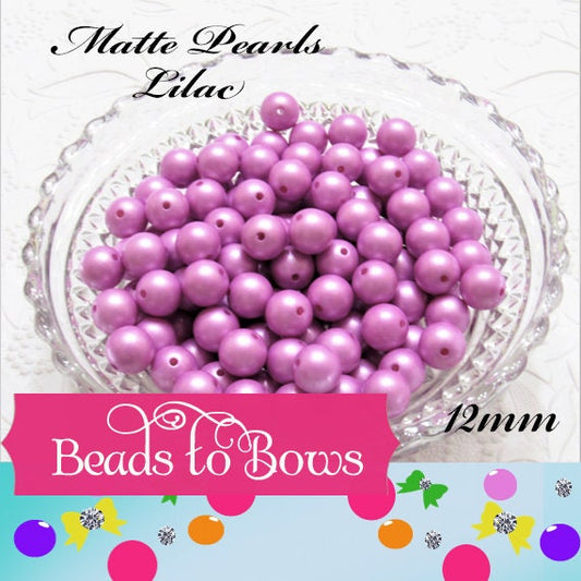 10 or 12mm Matte Lilac Bubblegum Pearl Beads, Gumball Beads, Pearl Beads, Bubblegum Pearls, Beading Supply, Jewelry Supply