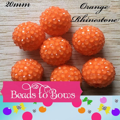 NEW 20mm Pink Resin Rhinestone Bubblegum Beads, Chunky Bubblegum Clear –  Beadstobows