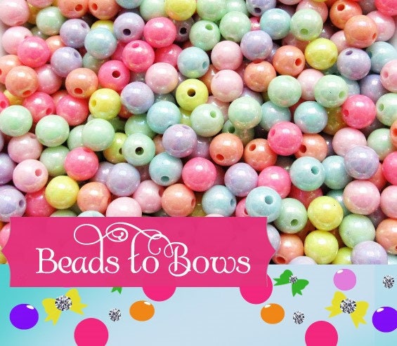 6mm AB Bubblegum Beads, Chunky Bubblegum Beads, Acrylic Beads, Fairy Kawaii Bead, Chunky Bubblegum Bead, Chunky Bead