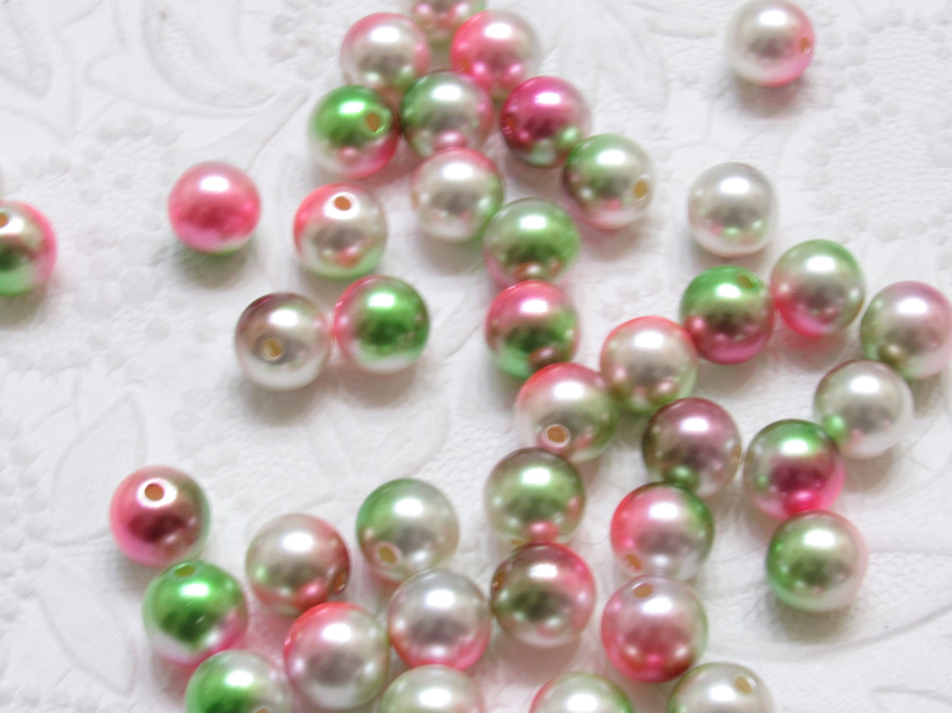 10 or 12mm Mermaid Bubblegum Pearls, Ombre Acrylic Pearls, Gumball Pearls, Bubblegum Necklace Supply Bead, Jewelry Supply,  Supply