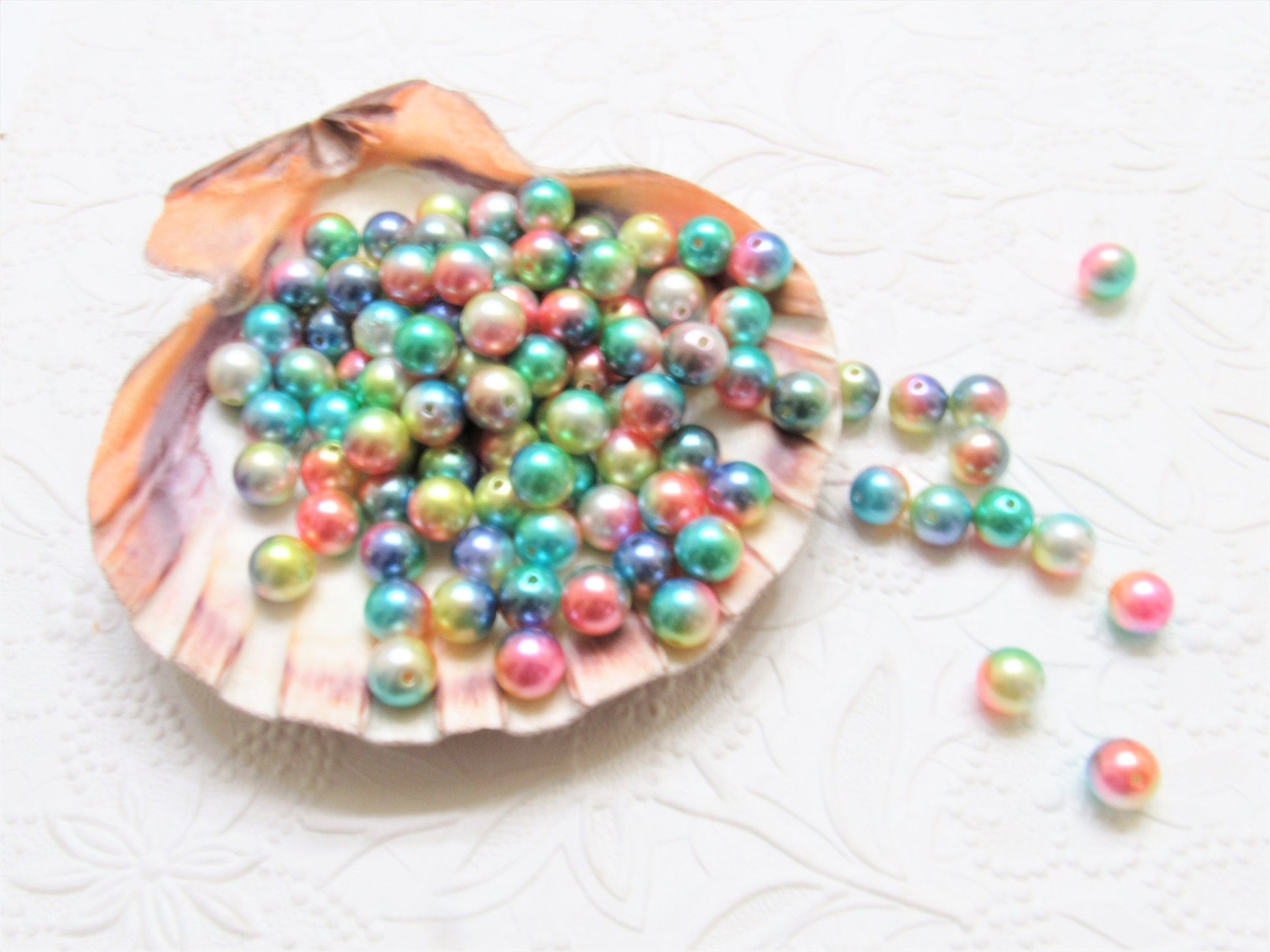 10 Or 12mm Mermaid 50 Ct. Bubblegum Pearls, Magic Chunky Pearls, Ombre Pearls, Gumball Pearls, Bubblegum Supply Bead, Jewelry Supply