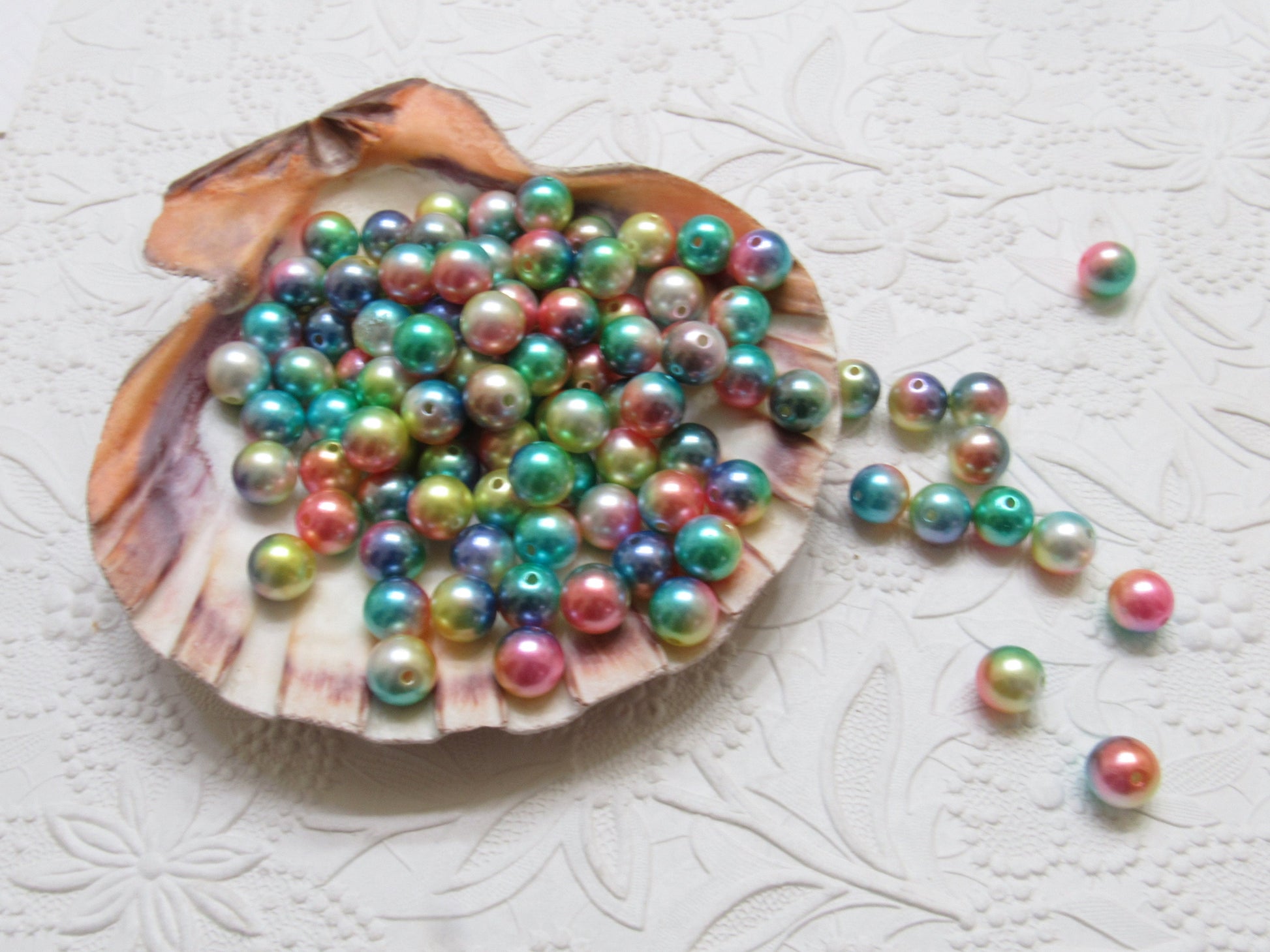 10 Or 12mm Mermaid 50 Ct. Bubblegum Pearls, Magic Chunky Pearls, Ombre Pearls, Gumball Pearls, Bubblegum Supply Bead, Jewelry Supply