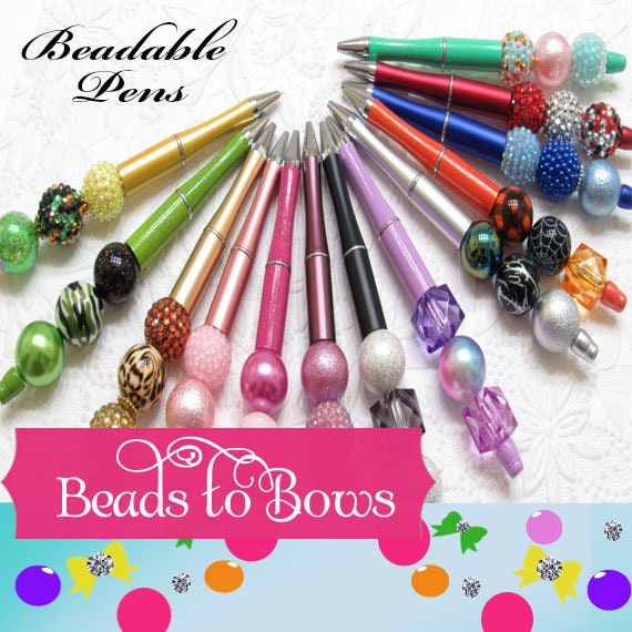 He's A Mean One DIY Bubblegum Bead PLASTIC Pen Kit, Beadable Pens