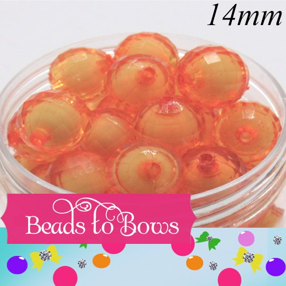 Clearance14mm Bead In A Bead, Mixed Colored Beads, Chunky Necklace Supply Bead, Gumball Beads, DIY Bubblegum Necklace Beads, DIY  Beads