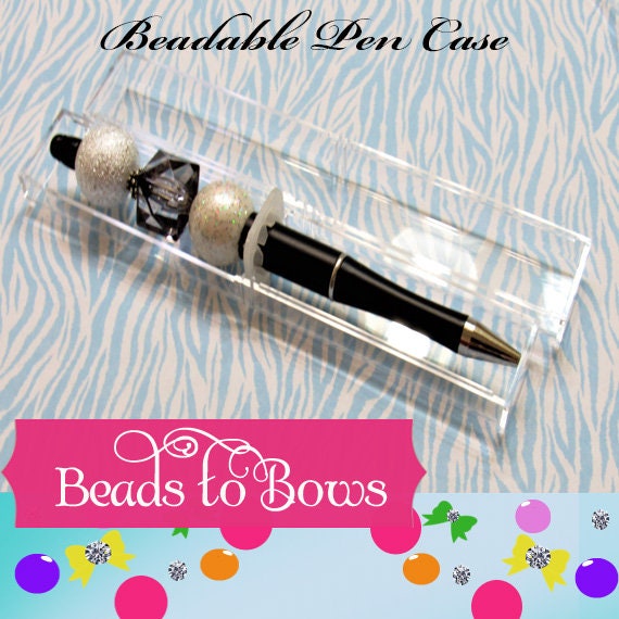 New Beadable Bubblegum Pen Case, Transparent Acrylic Case,  Promotional Pen Gift Box,  Acrylic Beadable Pen Case