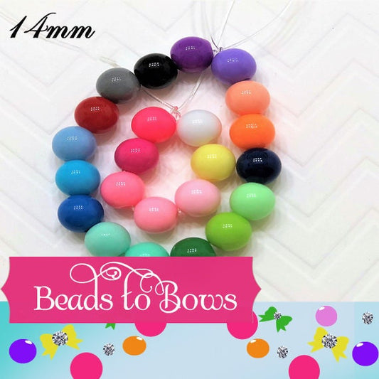 NEW 14mm Bubblegum Bead Assortment 50Ct, Bright Colored Bubblegum Beads, Gumball Beads, Gum Ball Beads, Round Bubblegum Beads, Acrylic Bead