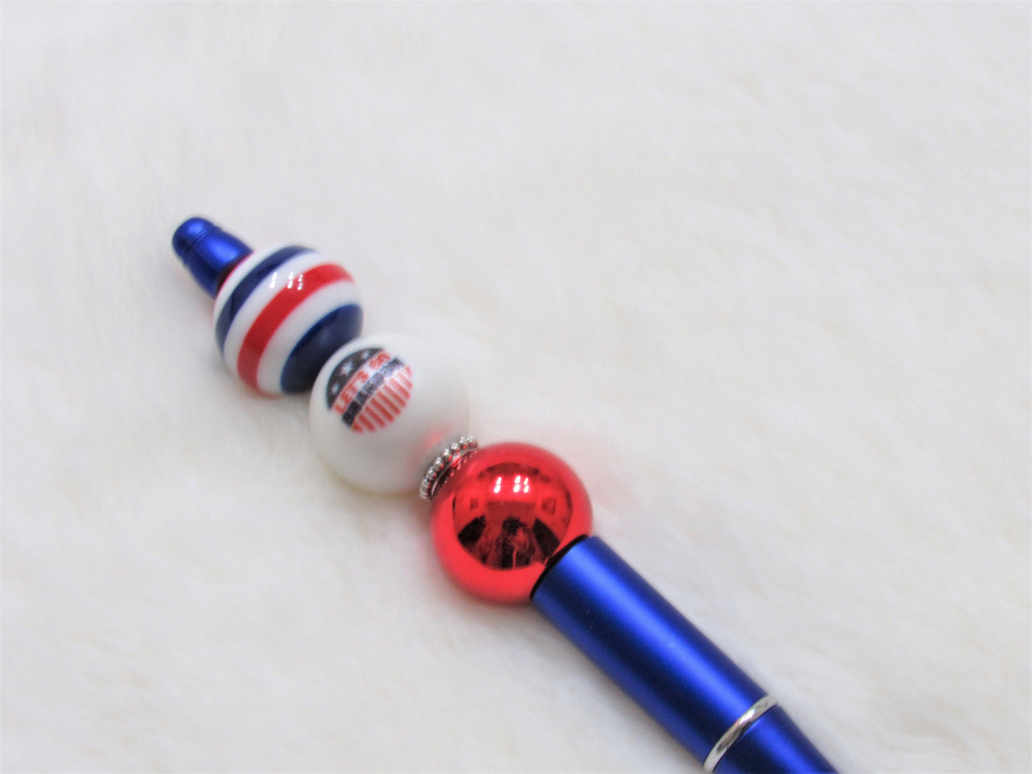 New 4th of July 20mm Red White Blue USA Lets Go Brandon Bubblegum  Beads, July 4th. Beads, Gumball Beads, Bubblegum Beads