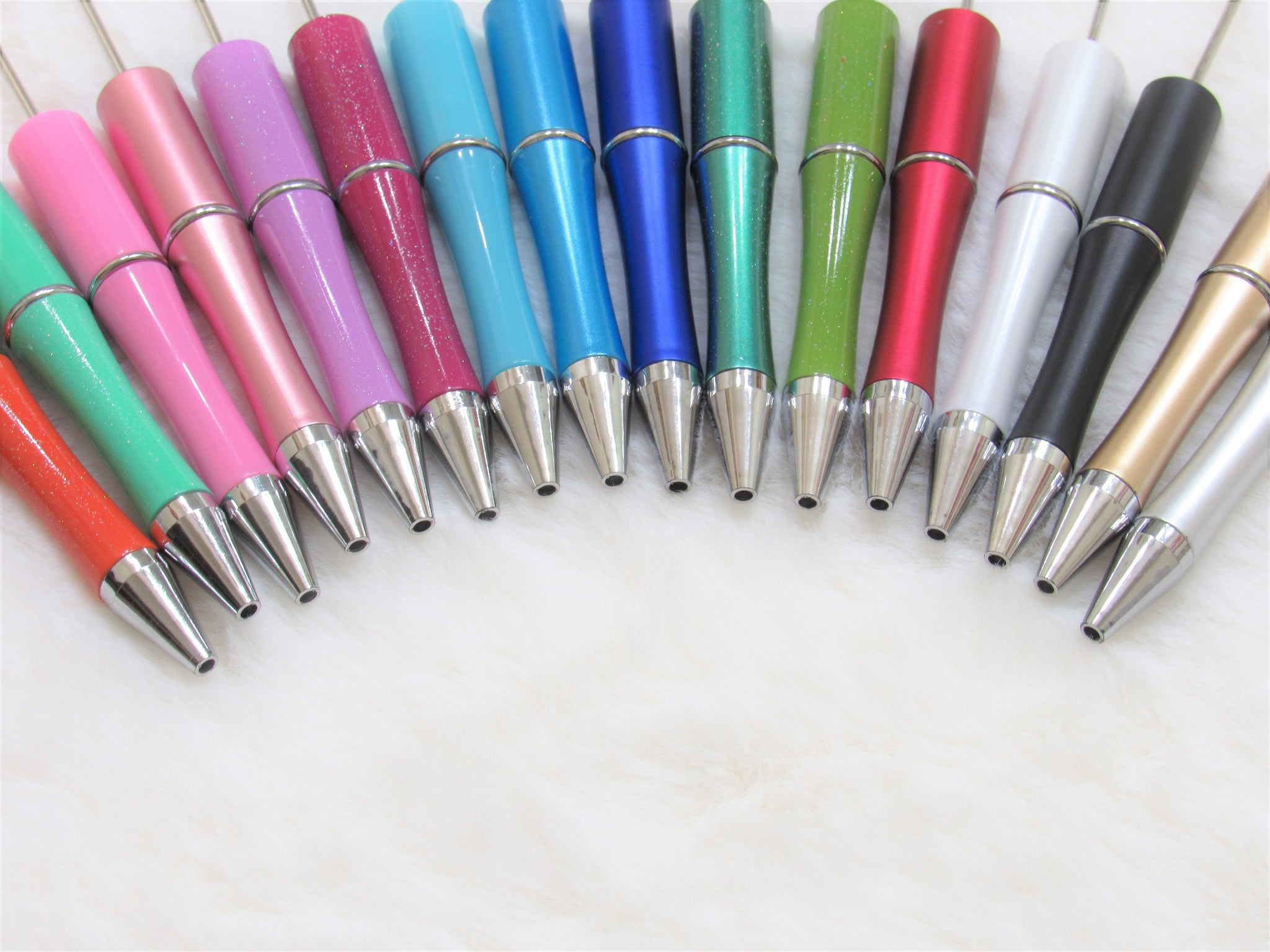 10 Pcs Beadable Pens, Plastic Pens, For Chunky Bubblegum Beads, Pen Blank